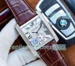 Swiss Replica Cartier Tanks SS Diamond Bezel Silver Dial Watch_th.jpg